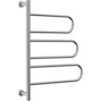 Bathroom Kingdom Orne Electric Stainless Steel Heated Towel Rail 750x550 in Silver