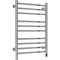 Bathroom Kingdom Arnage Stainless Steel Straight Heated Towel Rail 800x500 in Silver