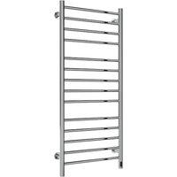 Bathroom Kingdom Arnage Stainless Steel Straight Heated Towel Rail 1200x500 in Silver