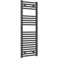 Bathroom Kingdom Diva Anthracite Straight Heated Towel Rail 1200x400 in Grey