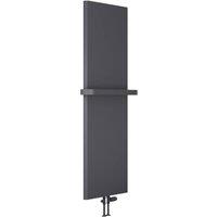 Bathroom Kingdom Borda Anthracite Designer Flat Panel Vertical Radiator 1800x540 in Grey