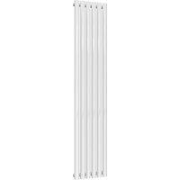 Bathroom Kingdom Neva White Single Oval Vertical Radiator 1800x354