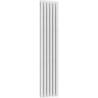 Bathroom Kingdom Neva White Double Oval Vertical Radiator 1800x354