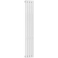 Bathroom Kingdom Neva White Single Oval Vertical Radiator 1500x236