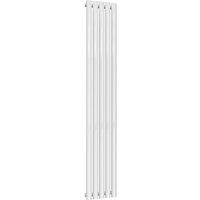 Bathroom Kingdom Neva White Single Oval Vertical Radiator 1800x236