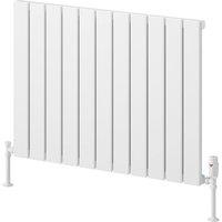 Bathroom Kingdom Piatto White Single Flat Panel Horizontal Radiator 600x820