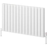 Bathroom Kingdom Piatto White Double Flat Panel Horizontal Radiator 600x1045