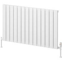 Bathroom Kingdom Piatto White Single Flat Panel Horizontal Radiator 600x1045