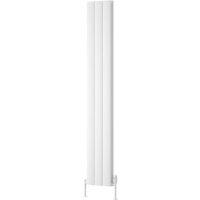 Bathroom Kingdom Loco White Double Oval Vertical Radiator 1800x280