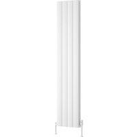 Bathroom Kingdom Loco White Double Oval Vertical Radiator 1800x375