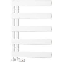 Bathroom Kingdom Carpena White Designer Flat Panel Heated Towel Rail 710x500