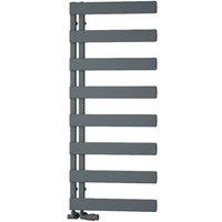 Bathroom Kingdom Carpena Anthracite Designer Flat Panel Heated Towel Rail 1190x500 in Grey