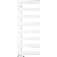 Bathroom Kingdom Carpena White Designer Flat Panel Heated Towel Rail 1190x500