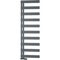 Bathroom Kingdom Carpena Anthracite Designer Flat Panel Heated Towel Rail 1510x500 in Grey