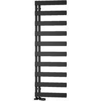 Bathroom Kingdom Carpena Black Designer Flat Panel Heated Towel Rail 1510x500