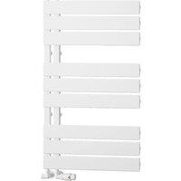 Bathroom Kingdom Vada White Flat Panel Heated Towel Rail 870x500