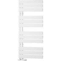 Bathroom Kingdom Vada White Flat Panel Heated Towel Rail 1190x500