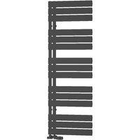 Bathroom Kingdom Vada Anthracite Flat Panel Heated Towel Rail 1510x500 in Grey