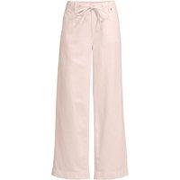 Lands' End Women's Soft Comfort Linen Blend Wide Leg Jeans in Baby Pink | Size: 10