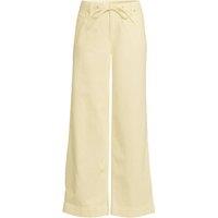 Lands' End Women's Soft Comfort Linen Blend Wide Leg Jeans in Light Sand | Size: 18