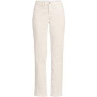 Lands' End Women's Straight Leg All-Day Coolmax Stretch Denim Jeans in Off-White | Size: 14