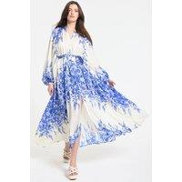 Liquorish Women's Blue Floral Maxi Dress