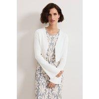 Phase Eight Women's Yasmin Cropped Cardigan in White | Size: 16