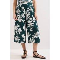 Phase Eight Women's Josie Culotte Crop Trousers in Bottle Green | Size: 10