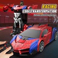 NIVOR Remote Control Transform Car 2.4GHz Web RC Car & Robot for Age 3-12 in Red