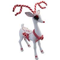 VFM e-Store Christmas Reindeer Decoration 60cm x 16cm White X 1 | Size: 60 cm x 16 cm