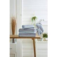 Deyongs Bliss Linear Stripe 550gsm 100% Cotton Bathroom Towels in Blue | Size: Bath Sheet