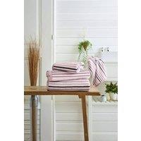 Deyongs Bliss Linear Stripe 550gsm 100% Cotton Bathroom Towels in Pink