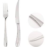Glim & Glam Steak Cutlery Set Stainless Steel 18/8 Catering Palace 4pc Set in Silver