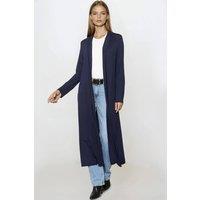 Aftershock London Women's Jersey Longline Cardigan in Navy | Size: Large/XL