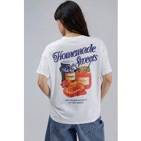 Hiccup Women's Oversized Printed Crew Neck T-Shirt | Size: XS