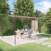 Berkfield Home Canopy Taupe 4x3 m 180 g/m Fabric & Steel in Beige