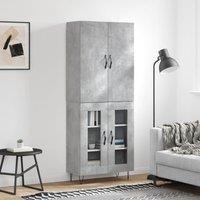 Berkfield Home Highboard Concrete Grey 69.5x34x180 cm Engineered Wood