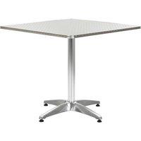 Berkfield Home Garden Table Silver 80x80x70 cm Aluminium | Size: 80 x 80 x 70 cm