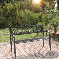 Berkfield Home Garden Bench 125 cm Steel Black