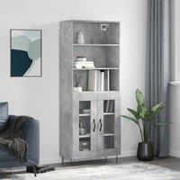 Berkfield Home Highboard Concrete Grey 69.5x34x180 cm Engineered Wood