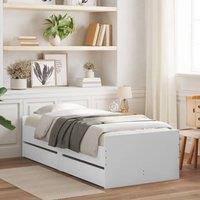 Berkfield Home Bed Frame with Drawers without Mattress White 100x200 cm