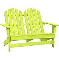 Berkfield Home 2-Seater Garden Adirondack Chair Solid Fir Wood Green