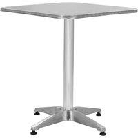 Berkfield Home Garden Table Silver 60x60x70 cm Aluminium | Size: 60 x 60 x 70 cm