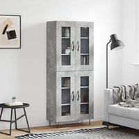 Berkfield Home Highboard Concrete Grey 69.5x34x180 cm Engineered Wood