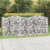 Berkfield Home Arched Gabion Raised Bed 200x100x100 cm Galvanised Iron in Silver | Size: 200 x 100 x 100 cm