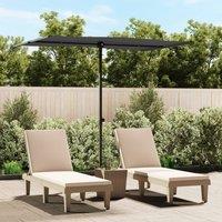 Berkfield Home Outdoor Parasol with Aluminium Pole 2x1.5 m Anthracite in Black