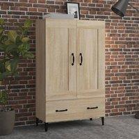 Berkfield Home Highboard Sonoma Oak 70x31x115 cm Engineered Wood in Brown | Size: 70 x 31 x 115 cm