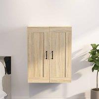 Berkfield Home Hanging Wall Cabinet Sonoma Oak 69.5x32.5x90 cm in Brown