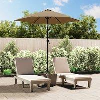 Berkfield Home Parasol Taupe 200x224 cm Aluminium in Beige