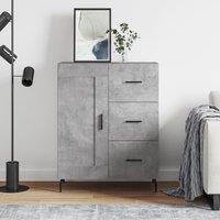 Berkfield Home Sideboard Concrete Grey 69.5x34x90 cm Engineered Wood
